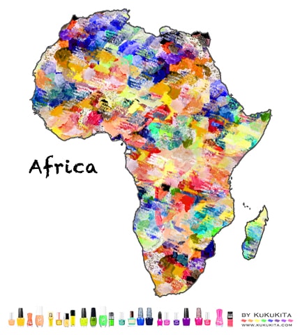 World Map Art Africa
