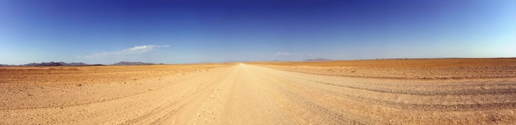 Panorama view of Road C14, Namibia